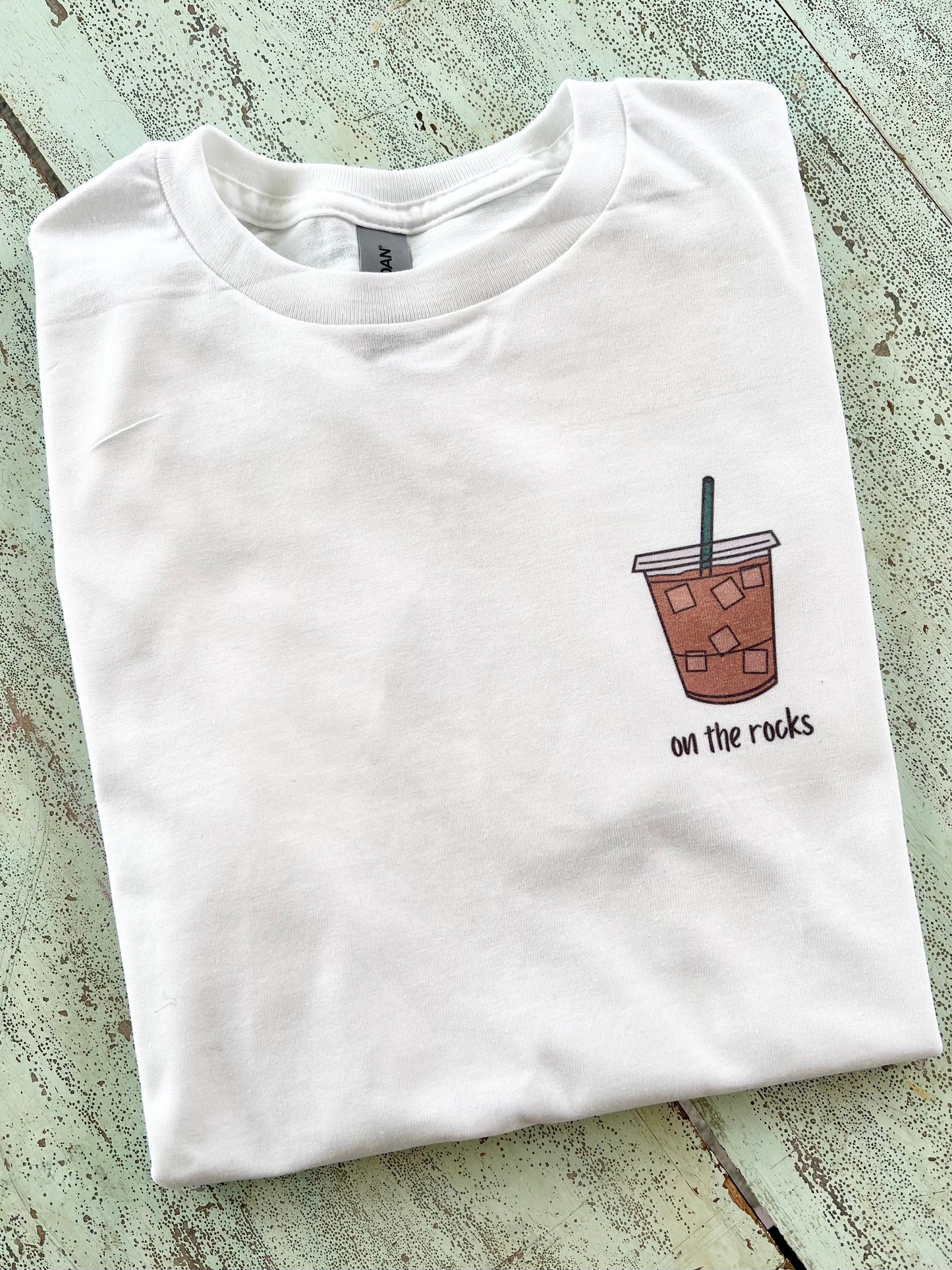 On the rocks Iced coffee Tee