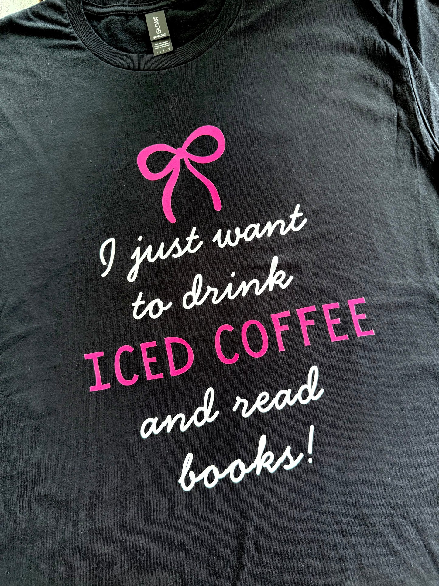 Iced Coffee and Books tshirt