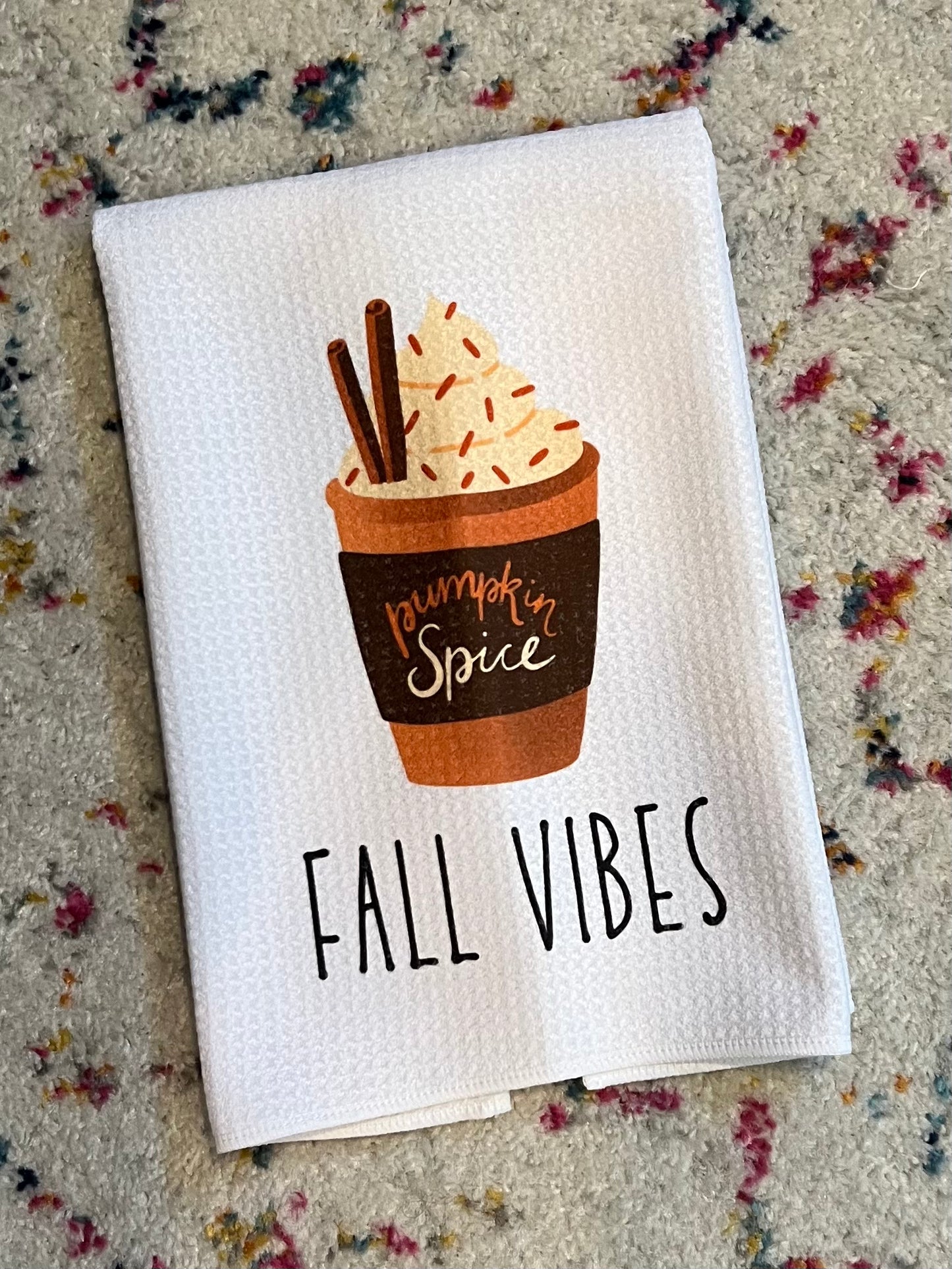 Fall Vibes kitchen towel