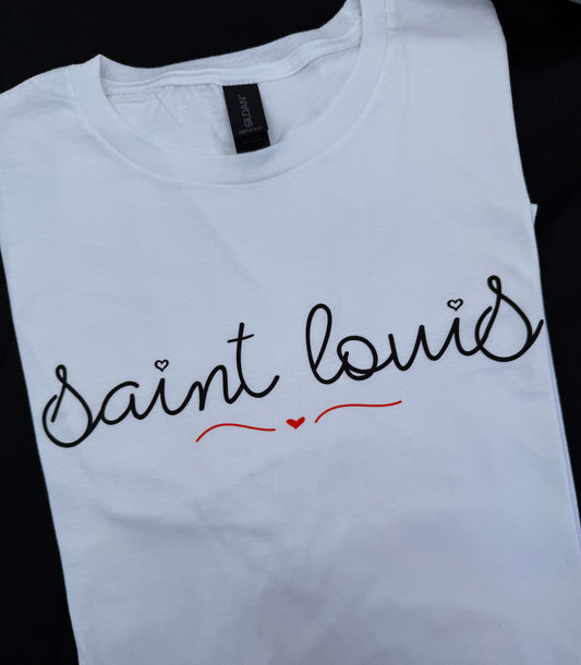 Script Saint Louis with heart