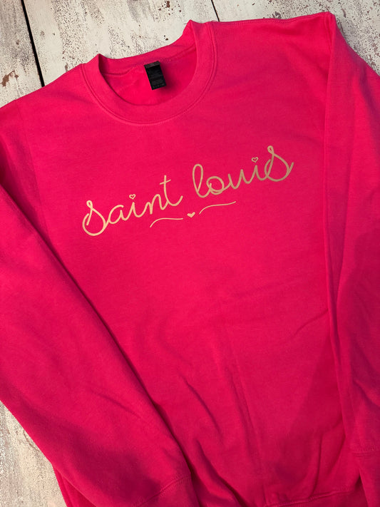 Gold Saint Louis script
