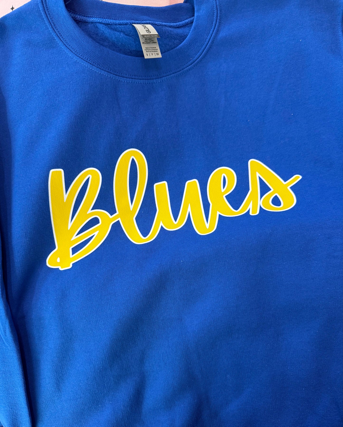 STL Blues yellow script