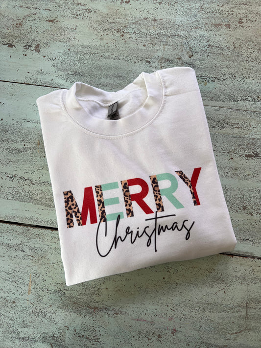 Leopard Merry Christmas Sweatshirt