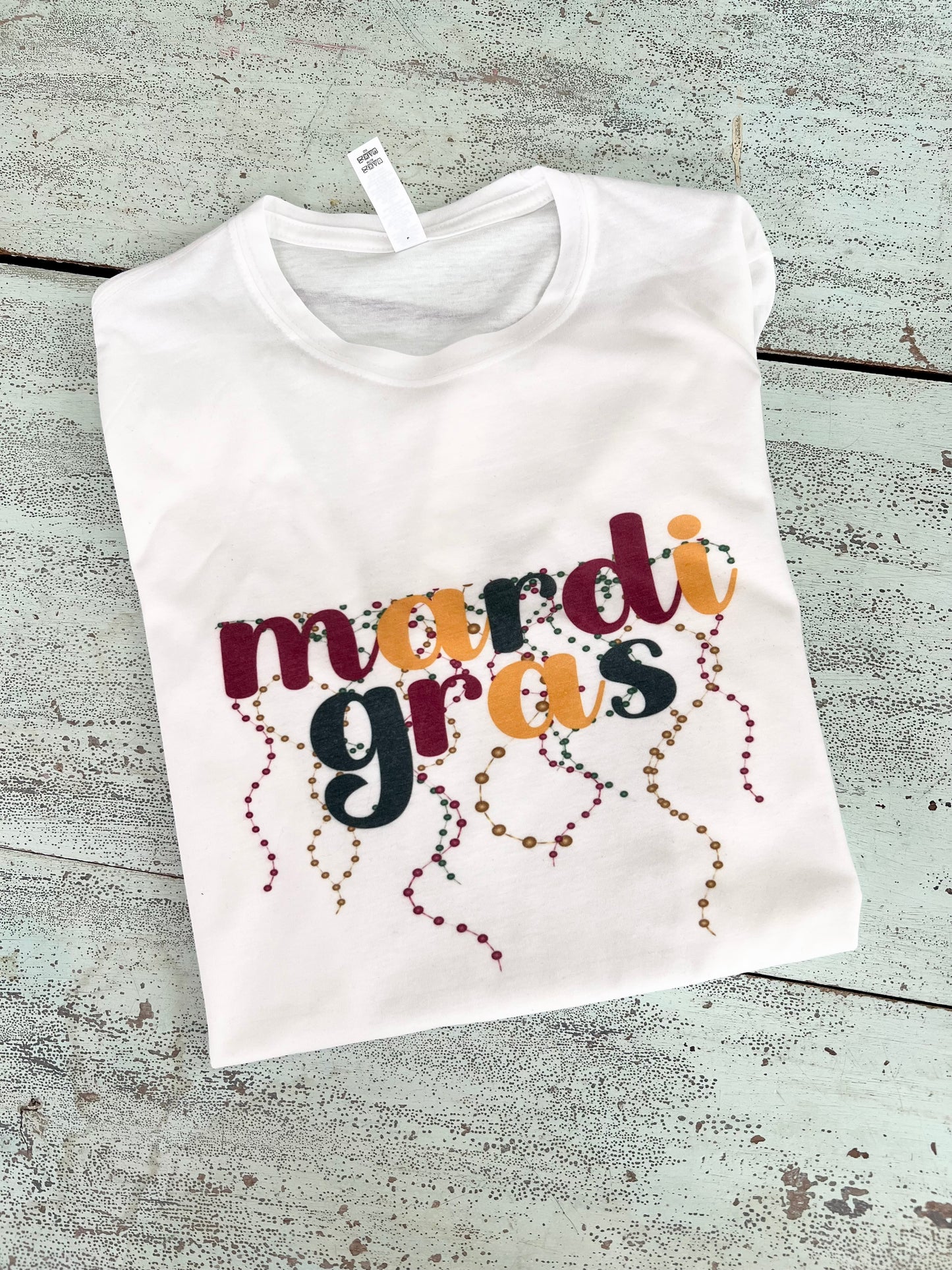 Mardi Gras with Beads shirt