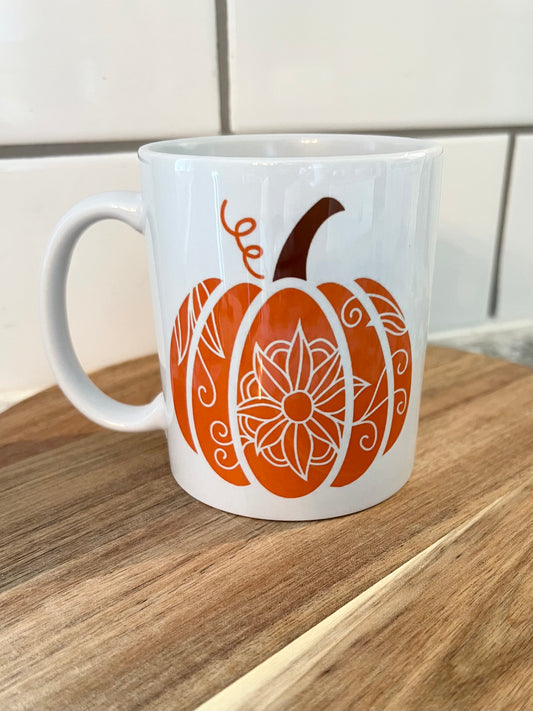 Orange Pumpkin Fall coffee mug