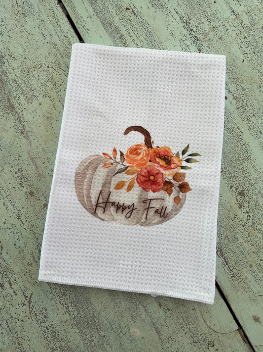 Happy Fall kitchen towel