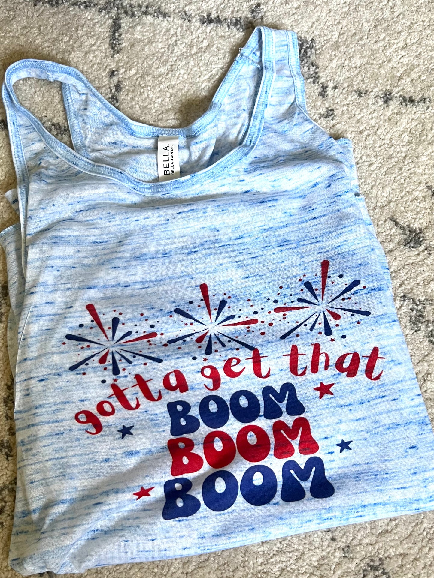 Boom boom boom patriotic tee/tank