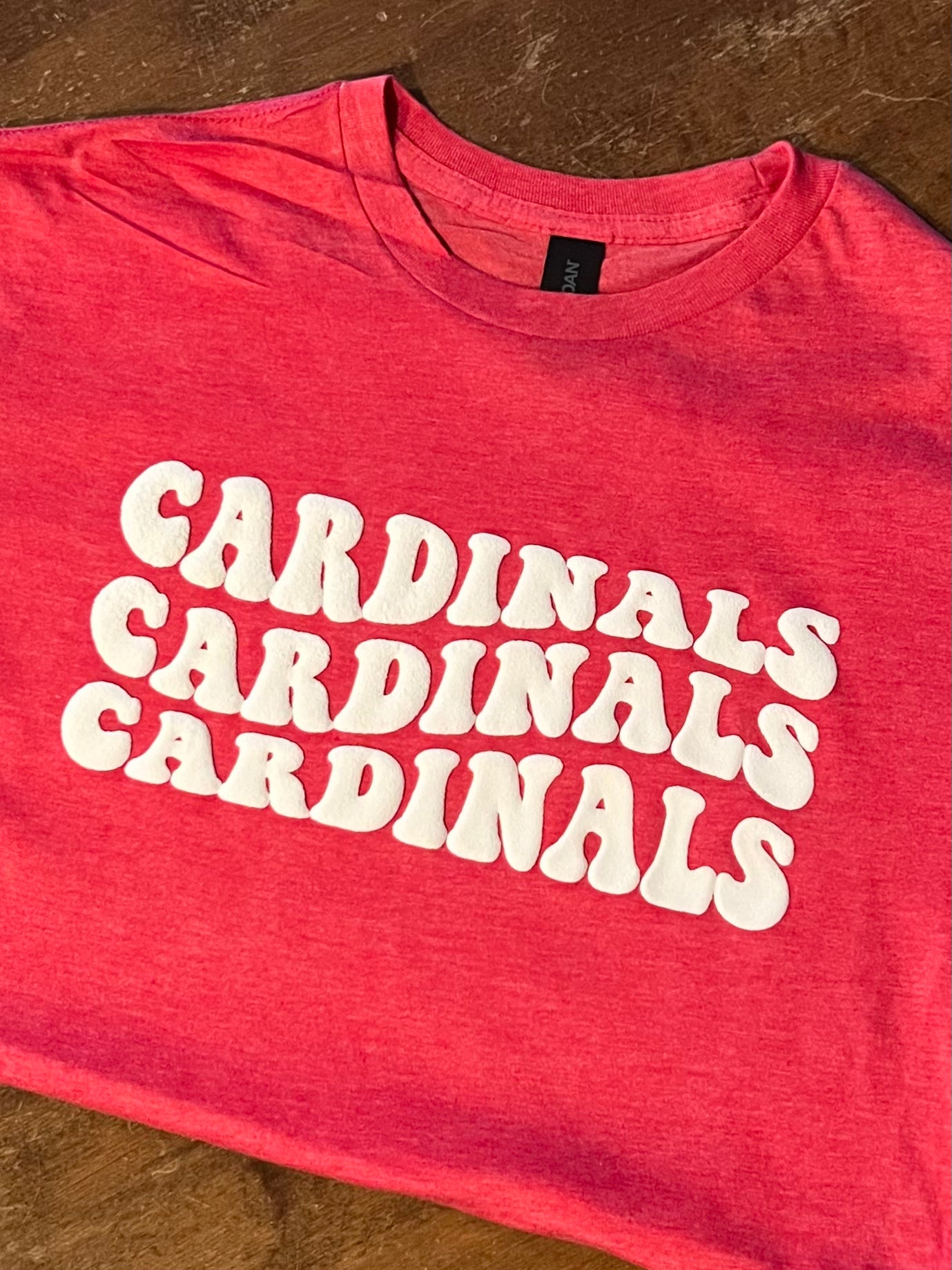 Puffy letter Cardinals tshirt