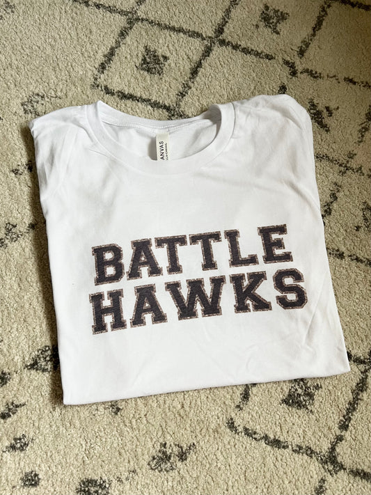 Faux Chenille Battlehawks Tshirt