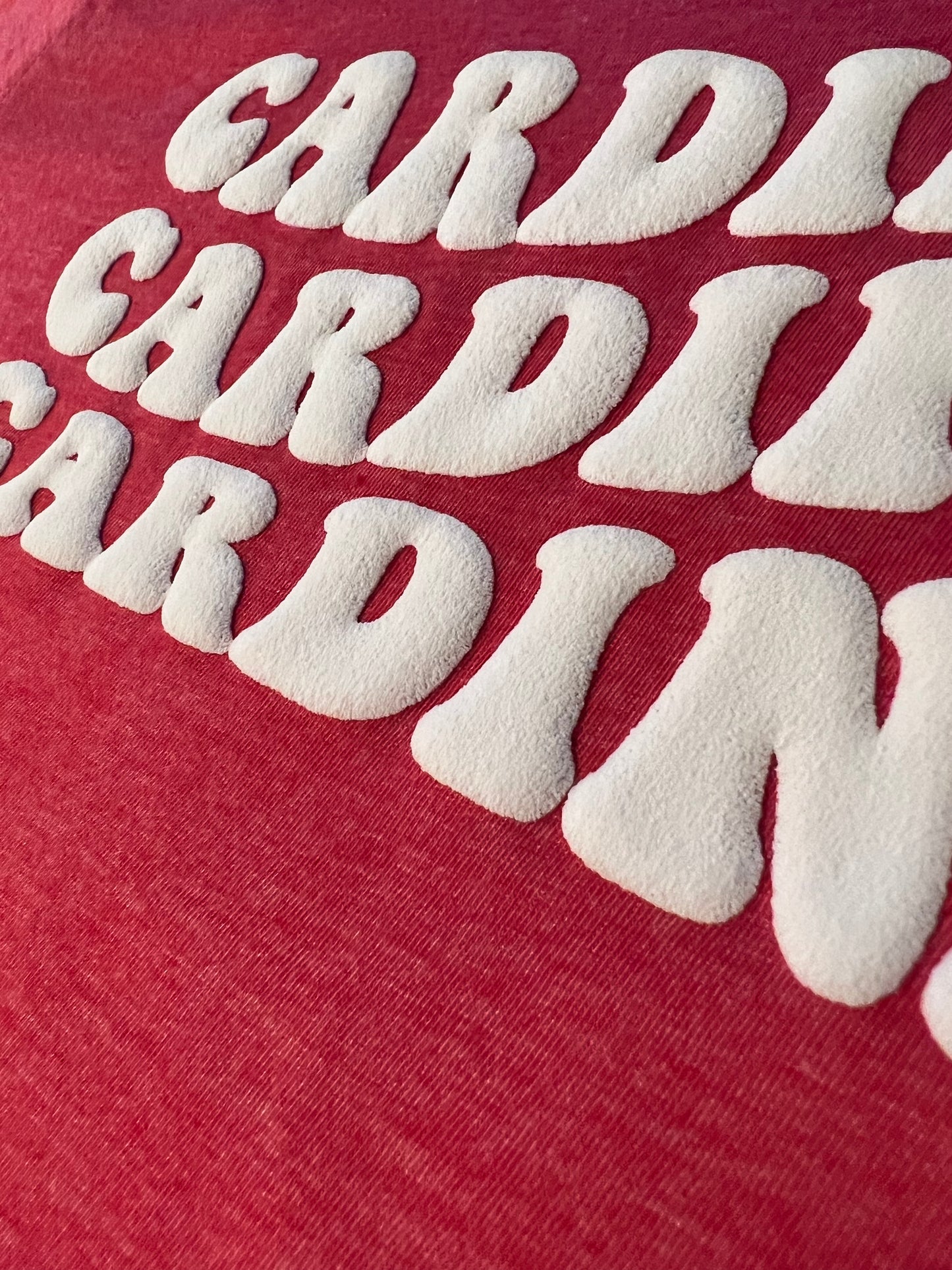 Puffy letter Cardinals tshirt